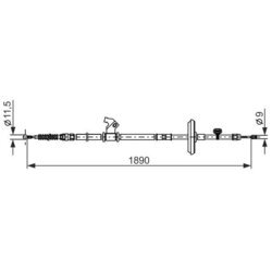 Ťažné lanko parkovacej brzdy BOSCH 1 987 482 885 - obr. 4