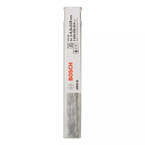 BOSCH Špirálový vrták PRE Metal HSS-G, dlhý, 4 × 78 × 119 mm, 5 ks (14)