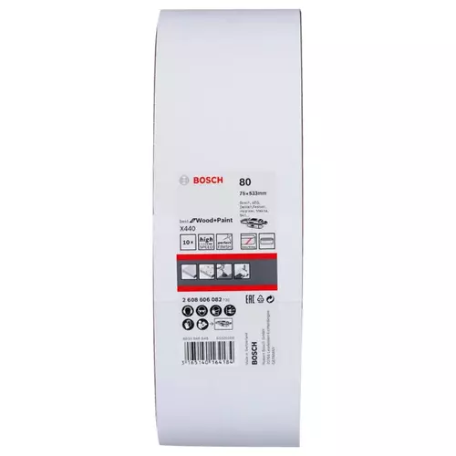 BOSCH Brúsny pás PRO X440, 75 × 533 mm, G80, 10 ks (15)