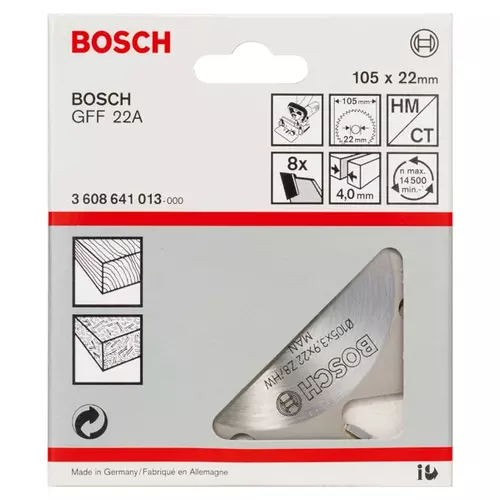 BOSCH Kotúčová fréza, 8, 22 mm, 4 mm (3)