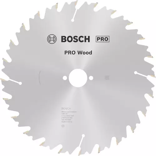 BOSCH Kotúč PRO Wood na drevo pre okružné píly, 250 x 3,2 x 30 mm (6)