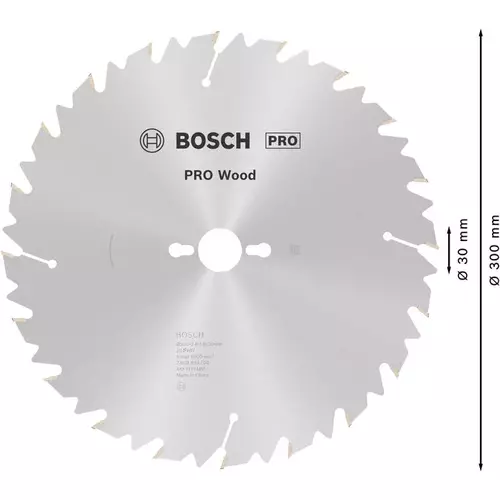 BOSCH Kotúč PRO Wood na drevo pre okružné píly, 300 x 2,8 x 30 mm (5)