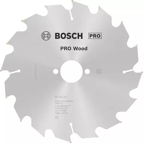 BOSCH Kotúč PRO Wood na drevo pre okružné píly, 190 x 2 x 30 mm (6)