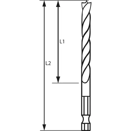 BOSCH Špirálový vrták do dreva s 1/4