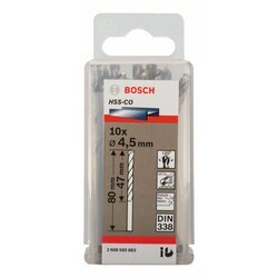 BOSCH Vrtáky do kovov HSS-Co, DIN 338