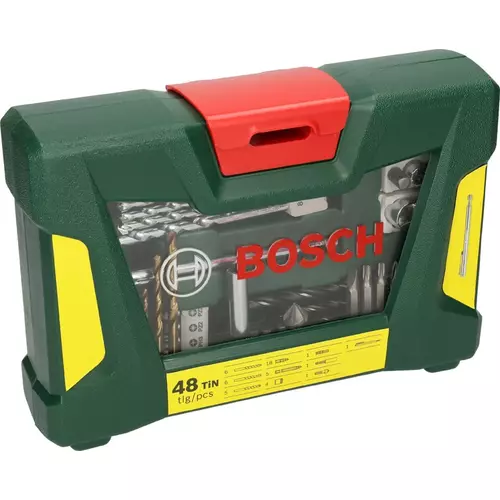 BOSCH 48-dielna sada vrtákov a skrutkovacích hrotov V-Line TiN, teleskopickým magnetom (3)