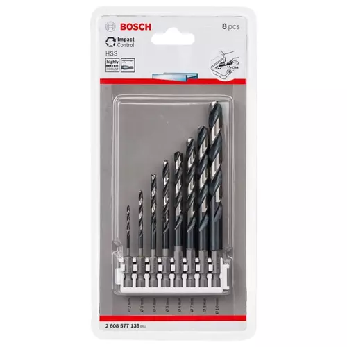 BOSCH Sada skrutkovicových vrtákov PRO Metal HSS-G Impact, 8 ks (16)