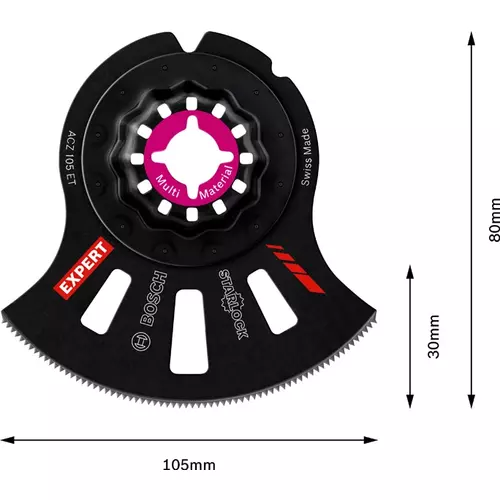 BOSCH Multifunkčný list EXPERT MultiMaterial Segment Blade ACZ 105 ET, 5 ks