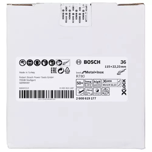 BOSCH PRO R780 X-Lock Fiber Disc, 115 mm, G36 (21)