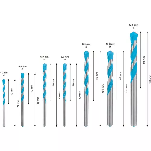 BOSCH Sada vrtákov EXPERT MultiConstruction CYL-9, 4/5/6/6/8/10/12 mm, 7 ks