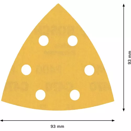 BOSCH Brúsny papier pre trojuholníkové brúsky EXPERT C470, 93 mm, zrnitosť 400, 5 ks (4)