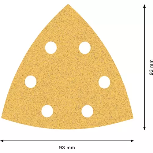 BOSCH Brúsny papier pre trojuholníkové brúsky EXPERT C470, 93 mm, zrnitosť 80, 50 ks (4)