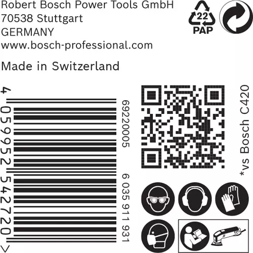 BOSCH Brúsny papier pre trojuholníkové brúsky EXPERT C470, 93 mm, zrnitosť 400, 50 ks (6)