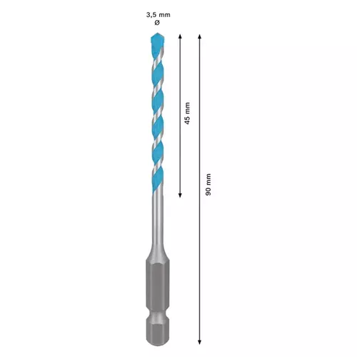 BOSCH Vrták EXPERT HEX-9 Multi Construction, 3,5 × 45 × 90