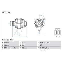 Alternátor BOSCH 0 986 042 291