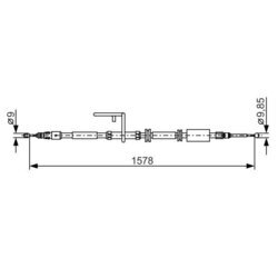 Ťažné lanko parkovacej brzdy BOSCH 1 987 482 314
