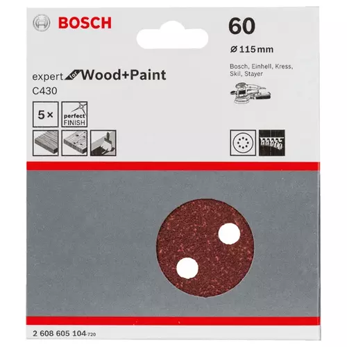 BOSCH Brúsny list C430, 5-kusové balenie (3)