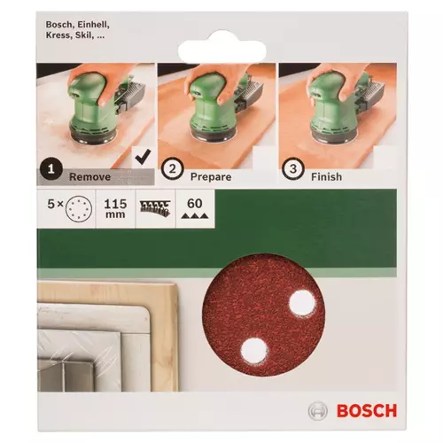 BOSCH 5-dielna sada brúsnych listov pre excentrické brúsky (3)