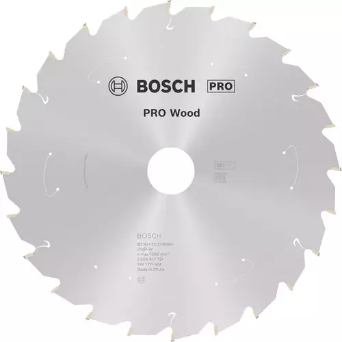 BOSCH Kotúč PRO Wood cordless na drevo pre akumulátorové okružné píly, 216 x 1,7 x 30 mm (6)