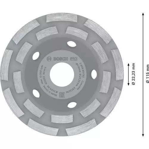 BOSCH Brúsna hlava PRO Concrete, 50 x 115 mm, 22,23 mm