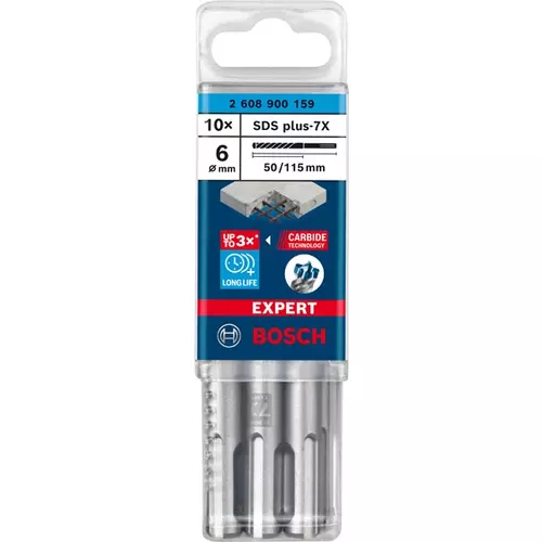 BOSCH Príklepový vrták EXPERT SDS plus-7X, 6 x 50 x 115 mm, 10 ks (2)