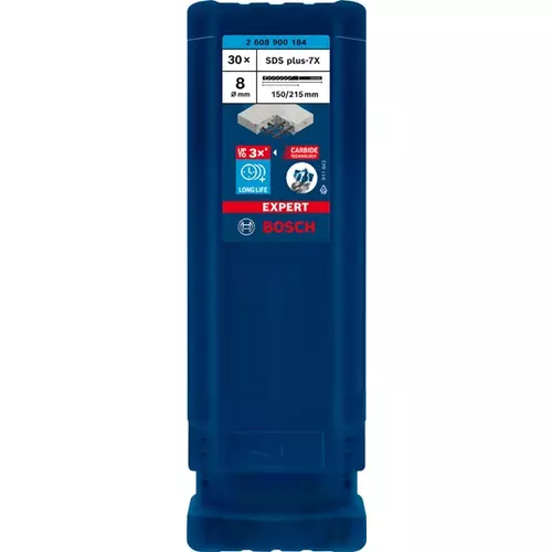 BOSCH Príklepový vrták EXPERT SDS plus-7X, 8 x 150 x 215 mm, 30 ks (2)