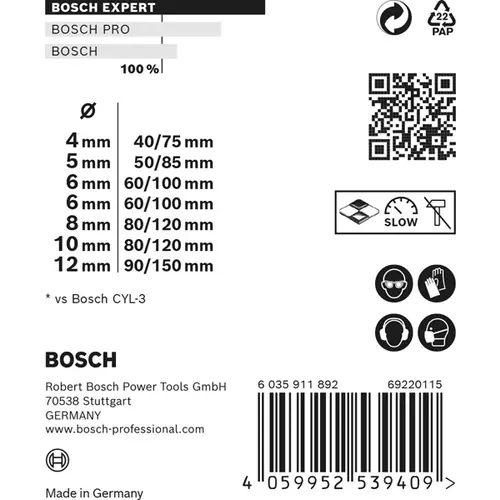 BOSCH Sada vrtákov EXPERT MultiConstruction CYL-9, 4/5/6/6/8/10/12 mm, 7 ks (2)