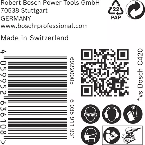 BOSCH Brúsny papier EXPERT C470 80 × 133 mm, G 40, 50 ks (6)