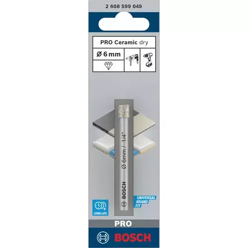 BOSCH Vrták PRO Ceramic dry, 6 x 66 mm (2)