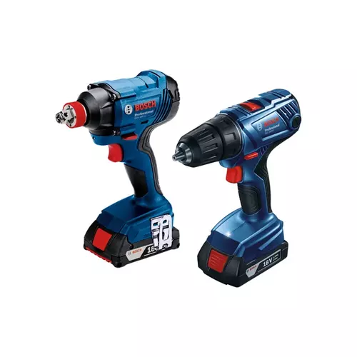 BOSCH Kombinovaná súprava: GDX 180-LI + GSR 180-LI + 2× GBA 18V 1.5Ah + AL 1814 CV, v prenosnom kufríku