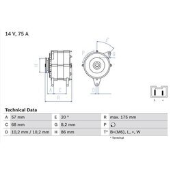 Alternátor BOSCH 0 986 034 861