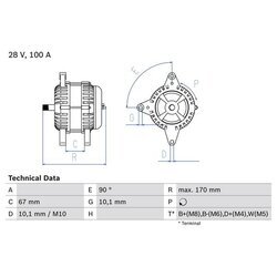 Alternátor BOSCH 0 986 084 180