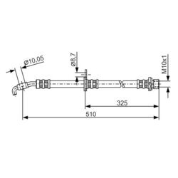 Brzdová hadica BOSCH 1 987 476 764