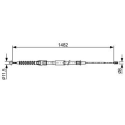 Ťažné lanko parkovacej brzdy BOSCH 1 987 482 454