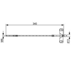 Ťažné lanko parkovacej brzdy BOSCH 1 987 482 651