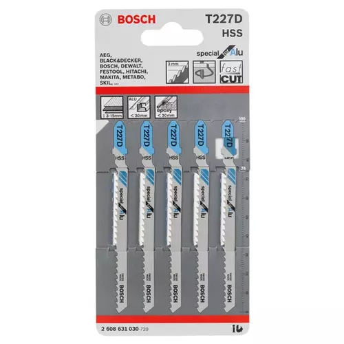 BOSCH List do priamočiarej píly PRO Alu curve T227D, 100 mm, 5 ks (21)