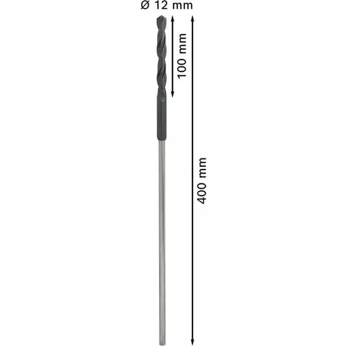 BOSCH Montážny vrták do dreva PRO Wood HSS, 12 x 100 x 400 mm