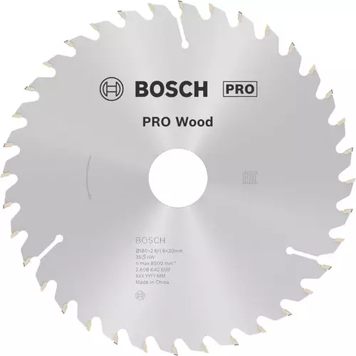 BOSCH Kotúč PRO Wood na drevo pre okružné píly, 180 x 2,6 x 30 mm (6)