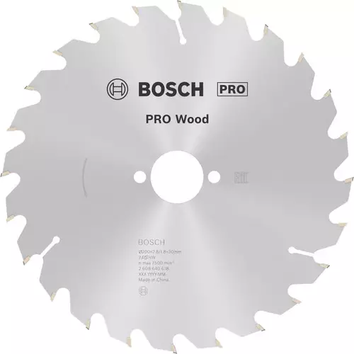 BOSCH Kotúč PRO Wood na drevo pre okružné píly, 200 x 2,8 x 30 mm (6)