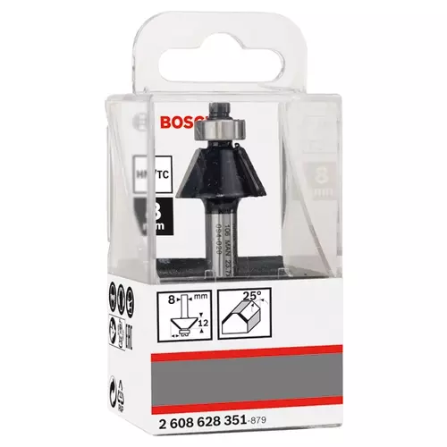 BOSCH Zarovnávacia fréza na laminát, 8 mm, d1 = 23,7 mm, b = 5,5 mm, l = 12 mm, g = 54 mm, 25° (3)