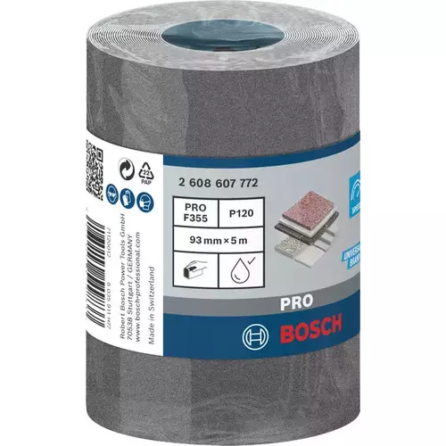 BOSCH Rolka brúsneho papiera PRO C355, 93 mm, 5 m, G120 (3)