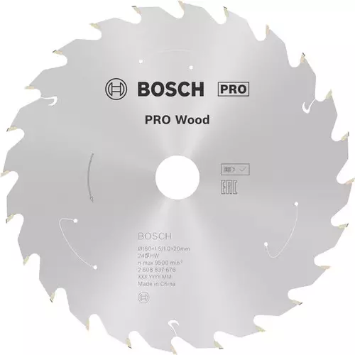 BOSCH Kotúč PRO Wood cordless na drevo pre akumulátorové okružné píly, 160 x 1,5 x 20 mm (6)