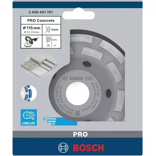 BOSCH Brúsna hlava PRO Concrete, 50 x 115 mm, 22,23 mm (2)