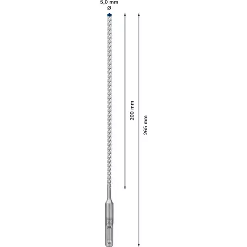 BOSCH Príklepový vrták EXPERT SDS plus-7X, 5 x 200 x 265 mm