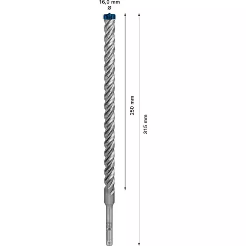 BOSCH Príklepový vrták EXPERT SDS plus-7X, 16 x 250 x 315 mm