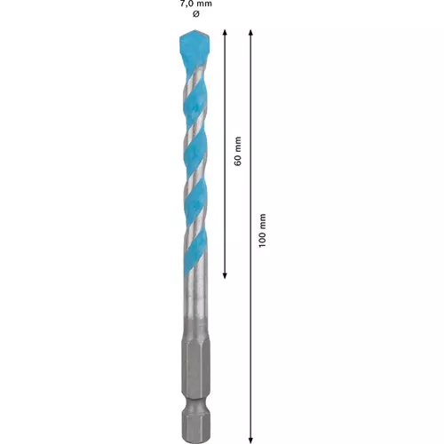 BOSCH Vrták EXPERT HEX-9 Multi Construction 7 × 60 × 100 mm