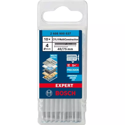 BOSCH Vrták EXPERT CYL-9 MultiConstruction, 4 x 40 x 75 mm, 10 ks (3)