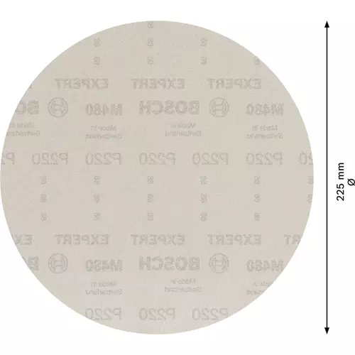 BOSCH Brúsny papier EXPERT M480 pre brúsky na sadrokartón, 225 mm, zrnitosť 220, 25 ks (4)