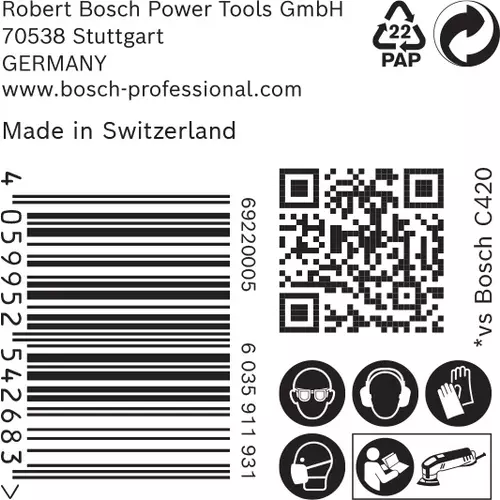 BOSCH Brúsny papier pre trojuholníkové brúsky EXPERT C470, 93 mm, zrnitosť 120, 50 ks (6)