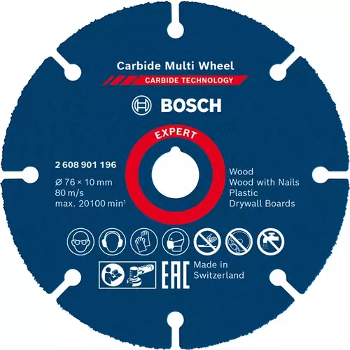 BOSCH Rezací kotúč EXPERT Carbide Multi Wheel, 76 mm, 10 mm (4)